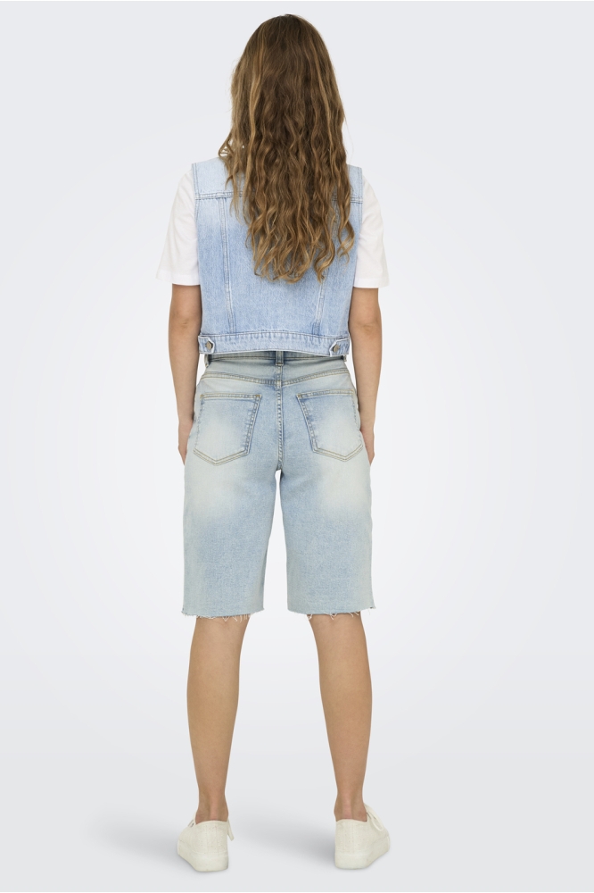 ONLFELIZ DNM WAISTCOAT ROUND COLLAR 15351937 Light Blue Denim
